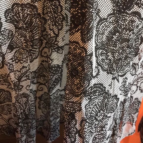 Sheer button down blouse - Picture 3 of 4